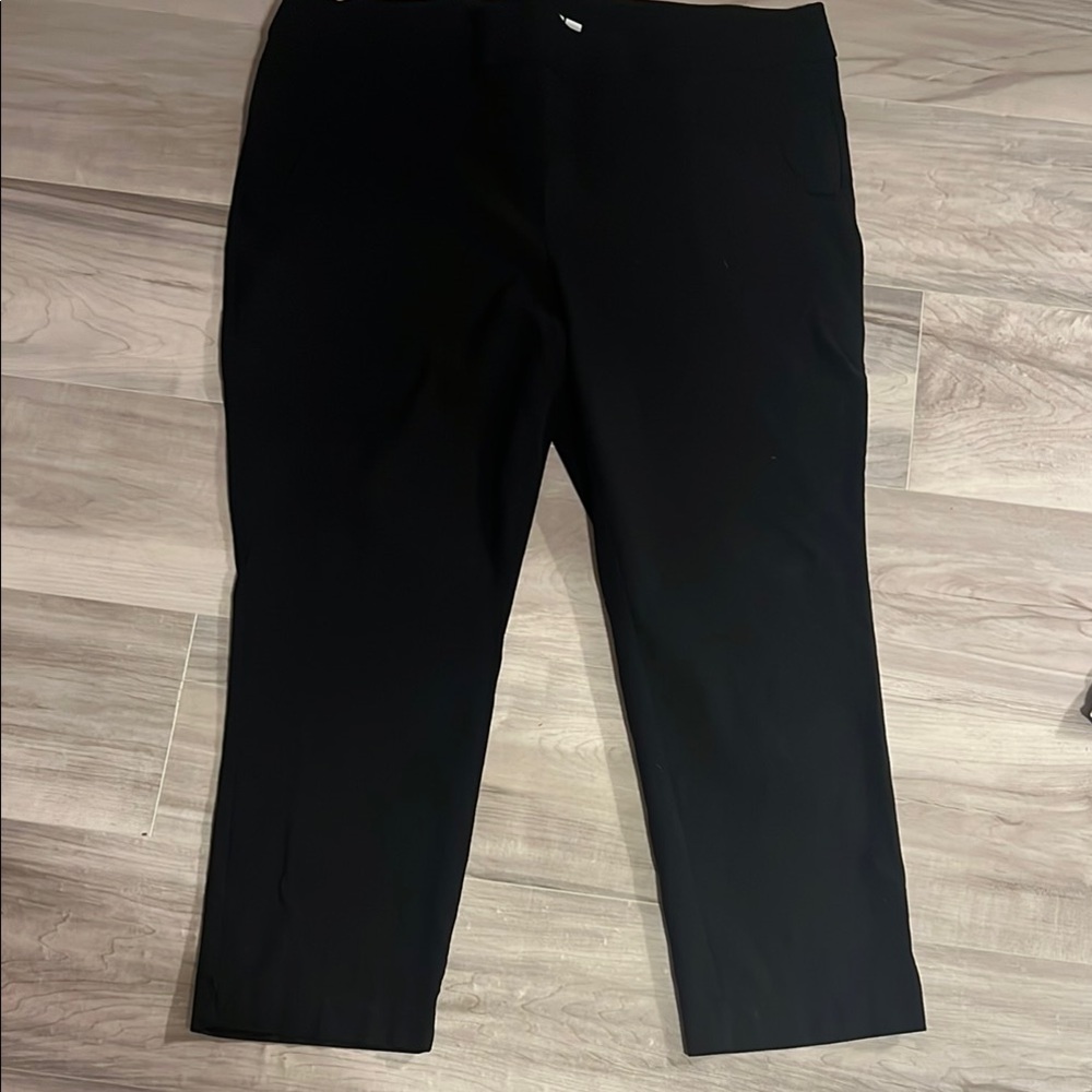 Kim Rogers Black Straight Leg Pants Ankle Length